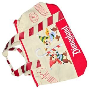 Disneyland Resort Holiday Tote Bag Chip & Dale Christmas Canvas - NEW